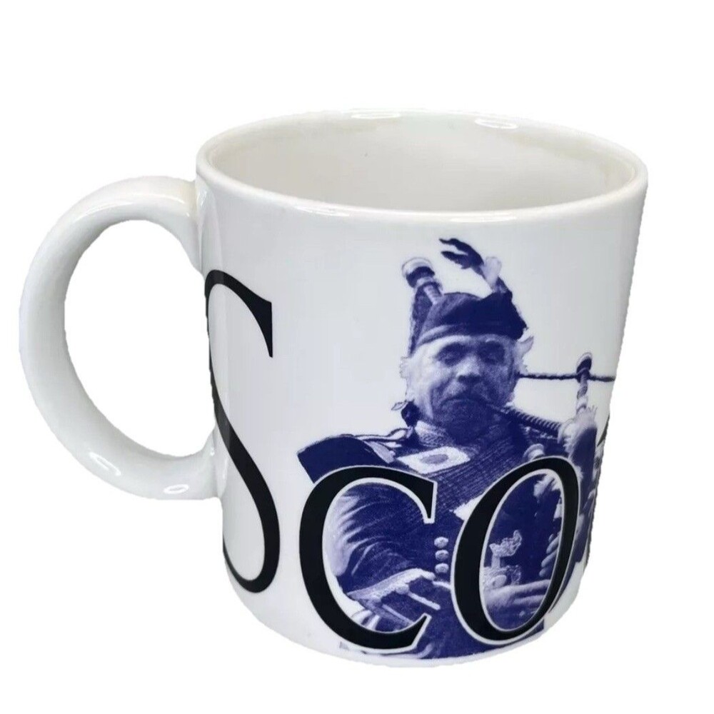 Starbucks 2002 Scotland City Mug Cup Bagpipe Collector Series Outlander